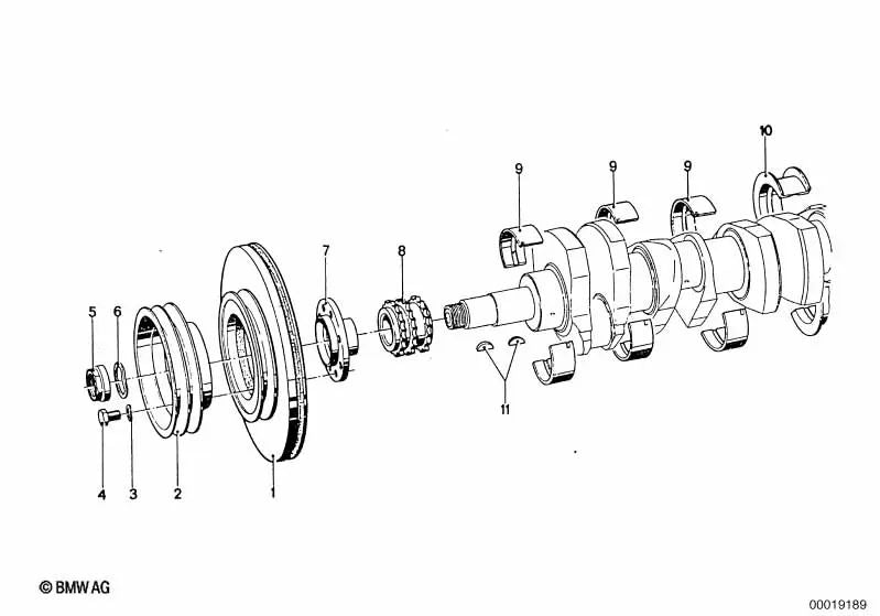 Sprocket for BMW E12, E28, E24, E23 (OEM 11211252573). Original BMW