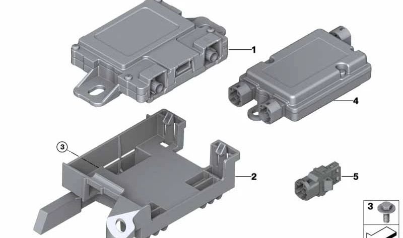 LTE Compenseor Support OEM 65159390159 pour BMW F15, F85, F16, F86. BMW d'origine.