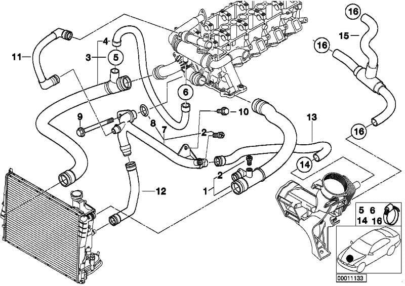 Manguera Tubo Flex.de Agua Del Sistema De Refrigeracion-Tubo Flex Para Bmw E46 . Original Bmw.