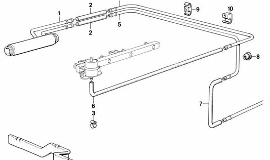 Tubo de combustível para BMW 5 E28 Series (OEM 16121179200). BMW original