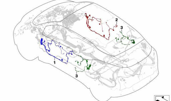 Cableado lado acompañante OEM 61128806972 para BMW i3 (I01). Original BMW.