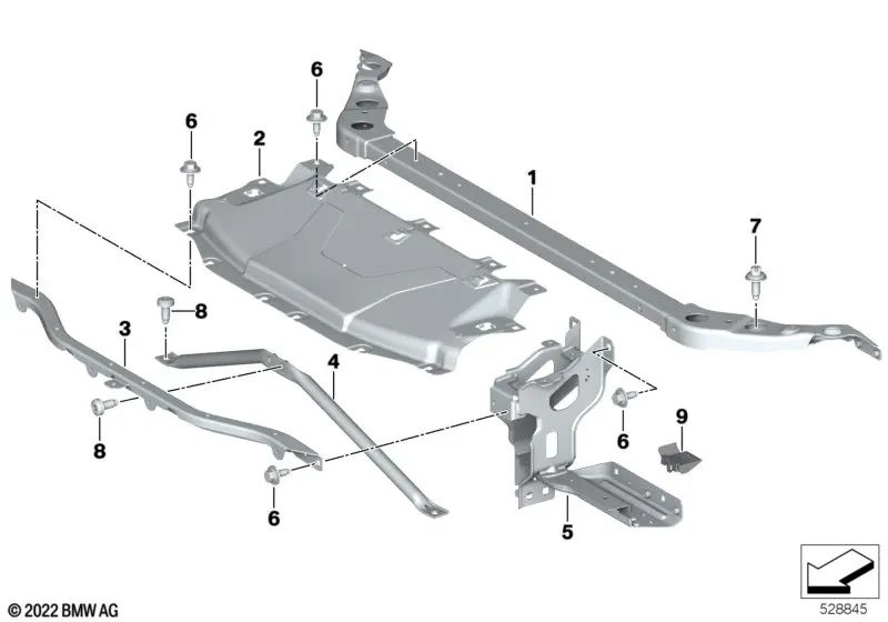 Oberer Frontanschluss für BMW G29 (OEM 51647436779). Original BMW