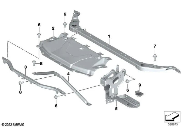 Conexión delantera superior para BMW G29 (OEM 51647436779). Original BMW