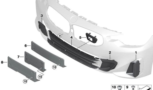 Entrée d'air (rideau d'air) OEM droit 51119463834 pour BMW G42. BMW d'origine.