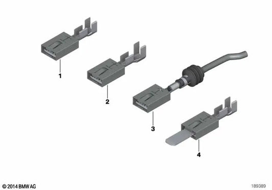 Conector plano LSK8 para BMW E87, E90, E91, E92, E93, F07, F10, F11, F18, F90, G30, G31, G38, F06, F12, F13, G32, F01, F02, F04, G11, G12, F48, F39, F97, G01, G08, F98, G02, F15, F85, F95, G05, G18, F16, F86, F96, G06, G29 (OEM 12521436653). Original BMW.