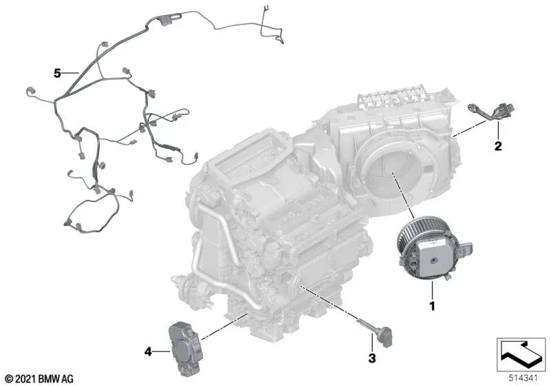 Temperature Sensor for BMW i I20 (OEM 64117910851). Genuine BMW.