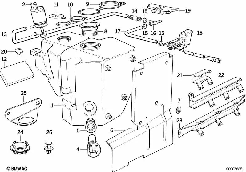 Sujetahoses para BMW Serie 8 E31 (OEM 61661392331). Original BMW.