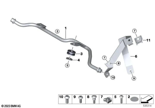 Esparrago para BMW i I01, I01N, I12, I12N, I15, X5 E53, E70, E70N, X6 E71 (OEM 07147117992). Original BMW