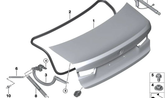 Tailgate spindle drive for BMW 3 Series G20, G28, G80 (OEM 51247430644). Original BMW.