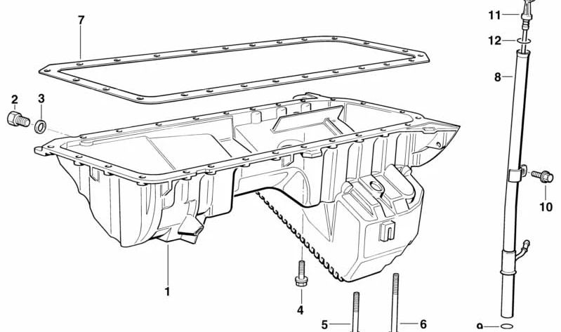 Cárter de aceite OEM 11131748755 para BMW Serie 3 (E36) y Z3. Original BMW.