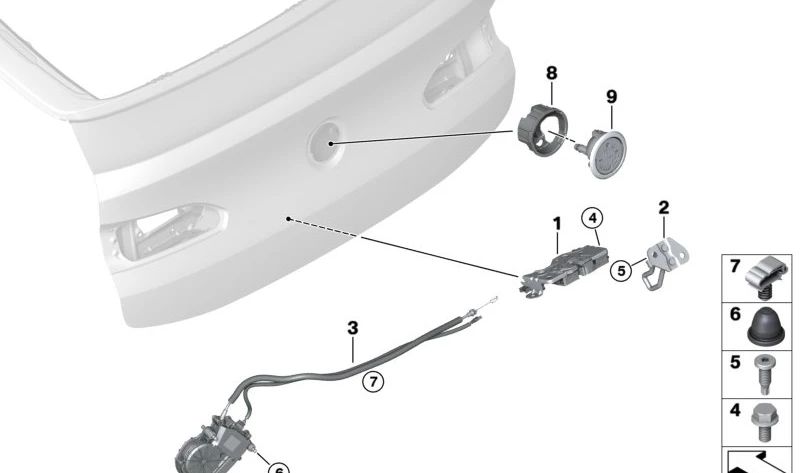 Activación de emblema para BMW X2 F39, U10, X4 F98N, G02N (OEM 51248080625). Original BMW