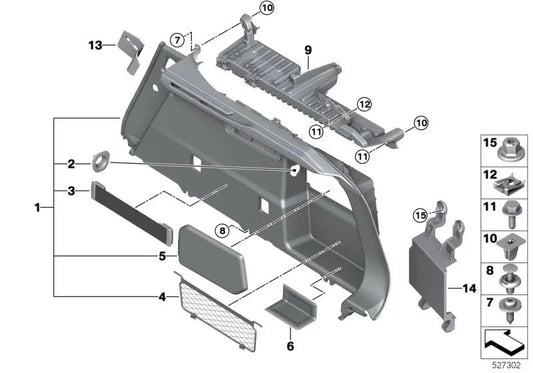 Red lateral derecho para BMW X6 F96, F96N, G06, G06N (OEM 51479461156). Original BMW.