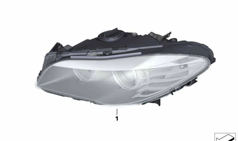 Faro LED derecho con AHL OEM 63117352484 para BMW F10, F11. Original BMW.