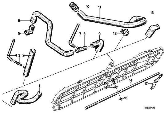 Manguera De Vacío Negro 3.5X1.8 Para Bmw E81 E82 E87 E88 E21 E30 E36 E46 E90 E91 E92 E93 E12 E28 E34