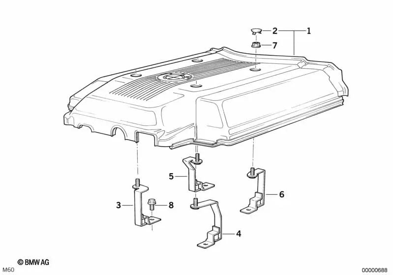 Soundproof Hood for BMW 7 Series E38 (OEM 11611745610). Genuine BMW.