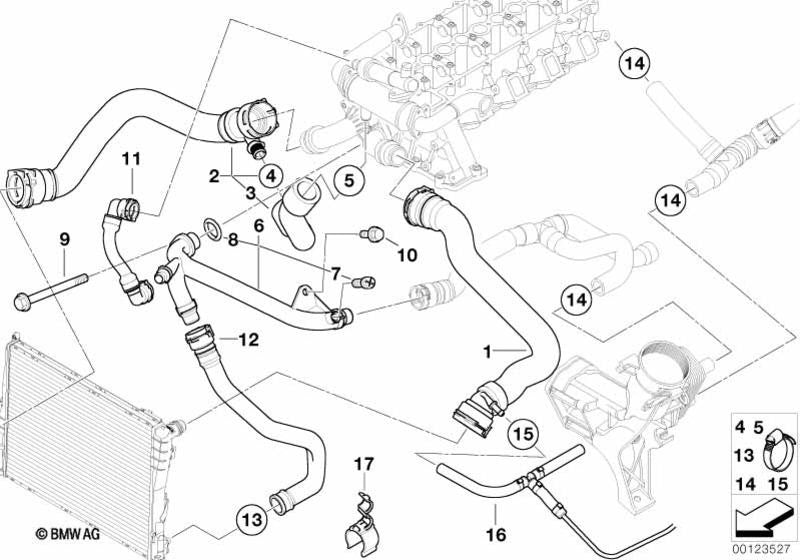 Manguera De Agua Tubo Flex.de Para Bmw E39 () . Original Bmw. Recambios