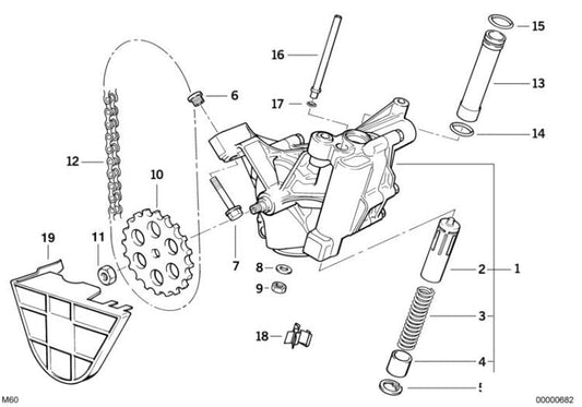 Bomba De Aceite Para Bmw F21 E21 E34 E39 E61 E32 E38 E31. Original Recambios