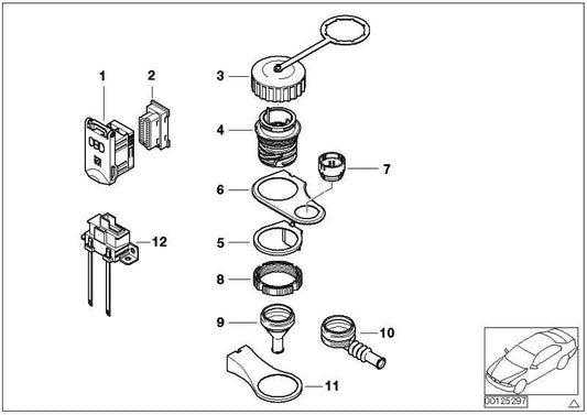 Tapa Con Marco Toma Obd Para Bmw E46 E39 E38 E53 . Original Bmw. Recambios