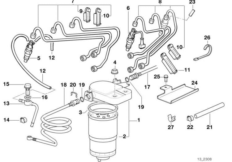 Medidor De Inyeccion Para Bmw E36 E38 E39. Original Recambios