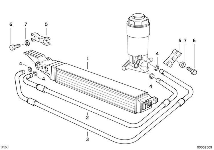 Refrigerador De Aceite Para Bmw E32 E34. Original Recambios