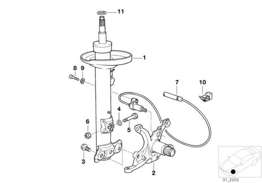 Muelle Amortiguador Delantero F+S Para Bmw E36 Cabrio Y Berlina. Original Recambios