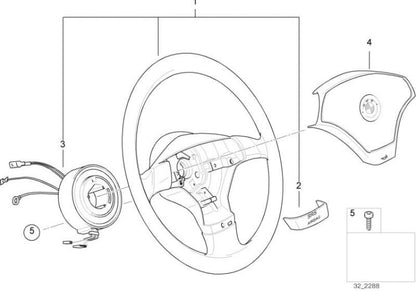 Anillo Colector / Volante 4-Polig Para Bmw E31 E34 E36 E39 Z3. Original Recambios