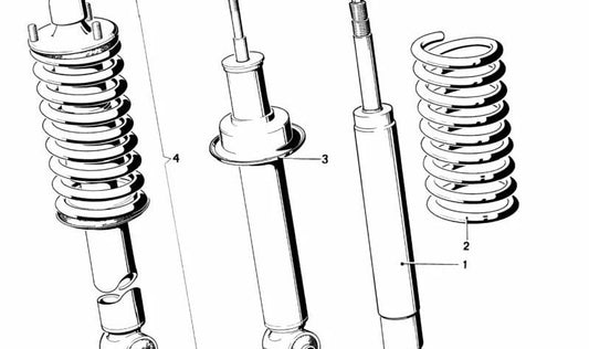 Muelle helicoidal delantero para BMW Serie 3 E21 (OEM 31331121635). Original BMW