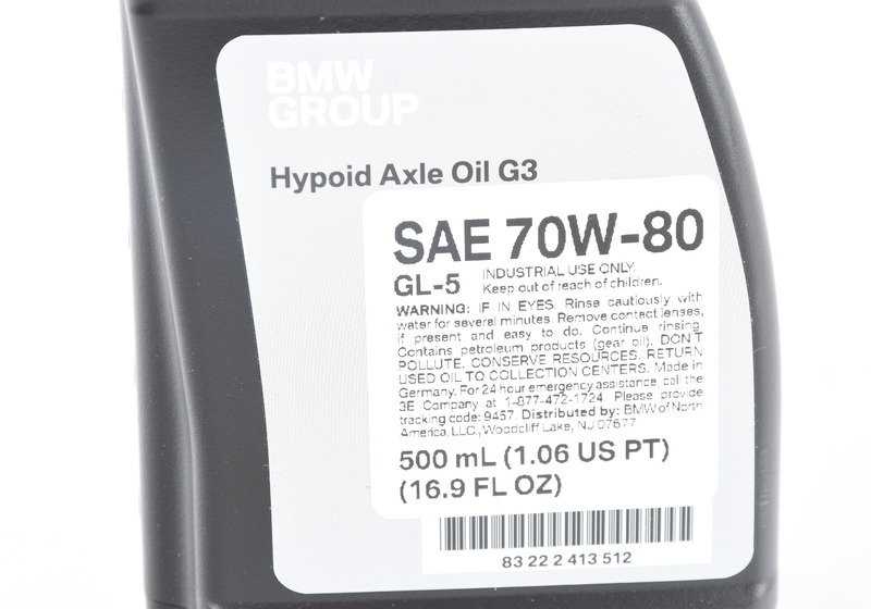 Aceite de Eje Hipoide G3 para BMW Serie 1 F40, Serie 2 F44, F45, F45N, F46, F46N, U06, Serie 3 G20, G21, G28, G28N, Serie 5 G30, G31, G38, Serie 6 G32, Serie 7 G11N, G12, G12N, Serie 8 G14, G15, G16, i I01, I01N, X1 F48, F48N, F49, F49N, U11, U12, X2 F39,