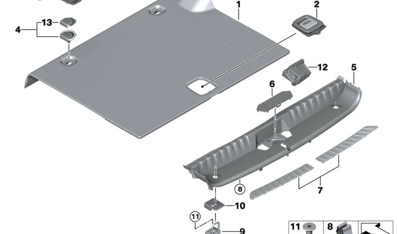 Juego de Tapas de Cubierta para BMW X3 F97, G01, G08 (OEM 51479873606). Original BMW