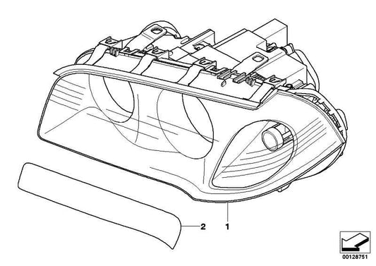 Bifaros De Bi-Xenón Izquierdo Para Bmw E83 . Original Recambios