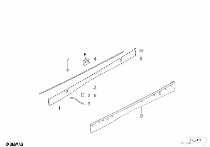 Tapa del punto de elevación con gato (imprimada) para BMW E36, E46, E34, E39, E32, E38, E53 (OEM 51712234084). Original BMW