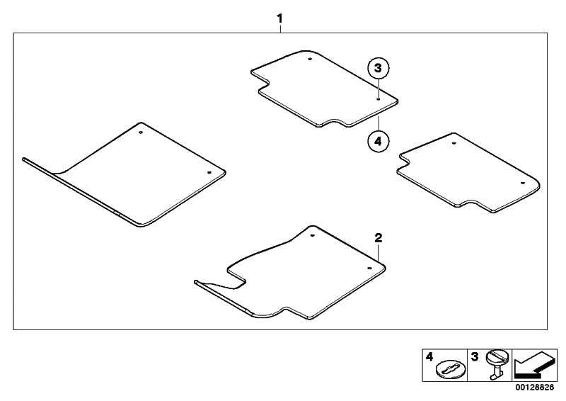 Juego De Alfombrillas Velours Para Bmw E39 Serie 5 . Original Recambios