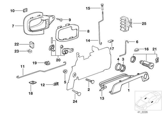 Manecilla De Puerta Para Bmw E34 E36. Original Recambios