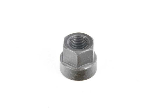 Hex nut with flange for BMW E87, E46, E90, E91, E92, E93, E39, E60, E61, E63, E64, E38, E65, E66, E83, E53, E70, E71 (OEM 13522247623). Genuine BMW.