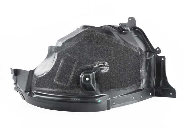 Cubierta del paso de rueda trasera delantera izquierda para BMW I01, I01N (OEM 51717368601). Original BMW