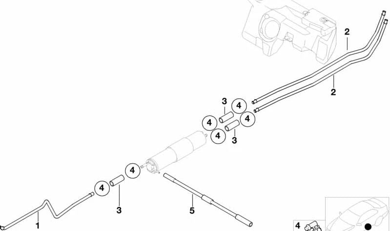 Vakuumrohr für BMW (OEM 16136752314). Original BMW