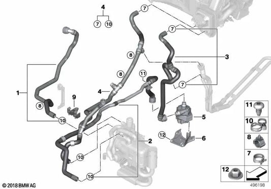 Kältemittel Hilfspumpe für BMW G07, G07N (OEM 64116834936). Original BMW.