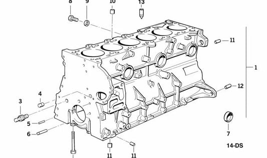 Cárter de Cilindro sin Pistón para BMW Serie 3 E36 (OEM 11111317274). Original BMW