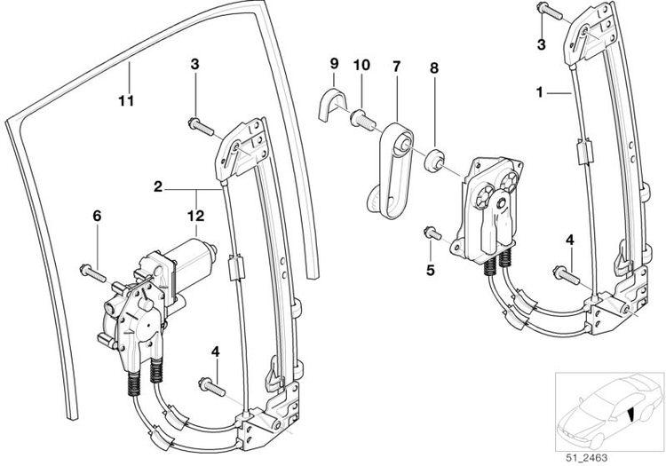 Elevalunas Alzacristales Trasero Bmw Original Para E39. Original Recambios