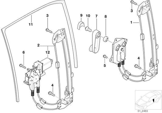 Elevalunas Alzacristales Trasero Bmw Original Para E39. Original Recambios