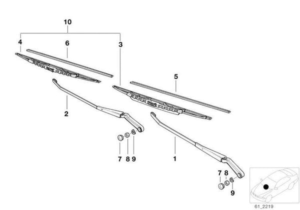 Brazo De Limpiaparabrisas Bmw Para Coupe Y Cabrio E36. Original Recambios