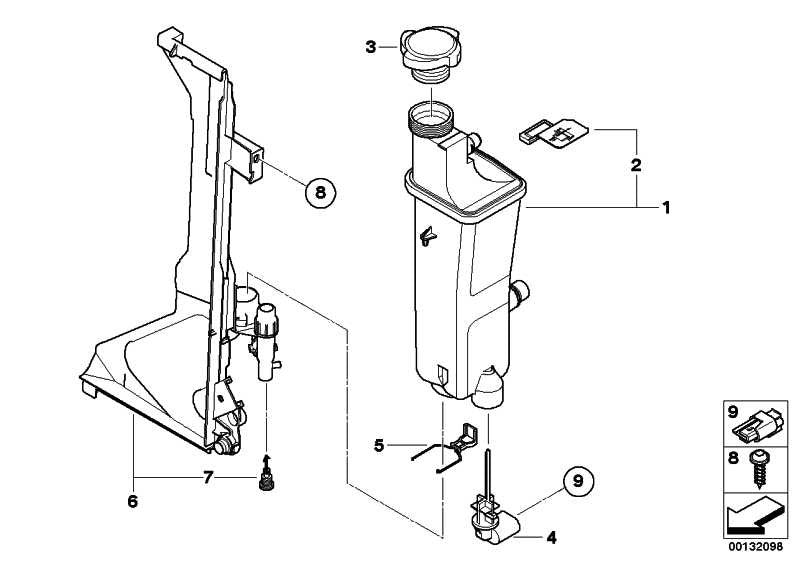 Depósito De Expansión Compensacion Liquido Refrigerante Para Bmw E46 E83 E53 . Original Recambios