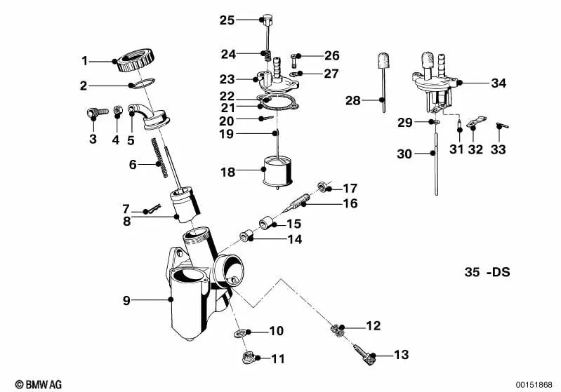 Juego de juntas del carburador para BMW (OEM 13115590039). Original BMW