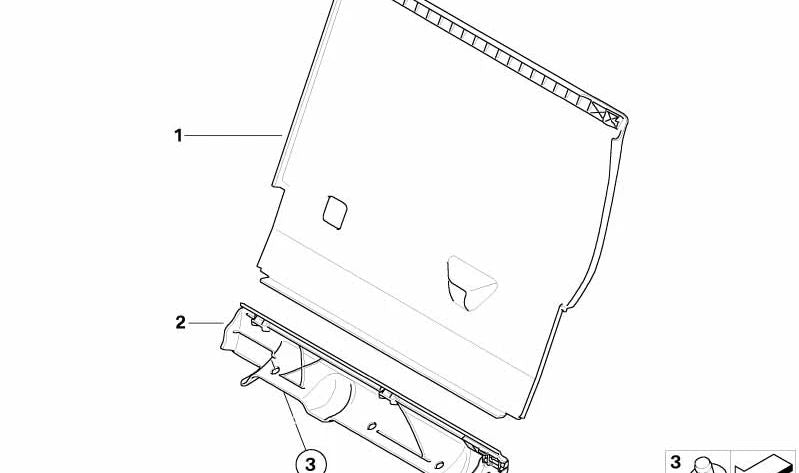 Left Backrest Cover for BMW X5 E70 (OEM 52207247446). Original BMW