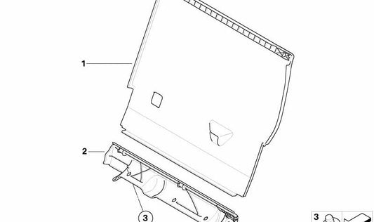 Revestimiento Respaldo Izquierdo para BMW X5 E70 (OEM 52207247446). Original BMW