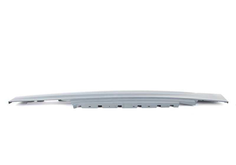 Primed left door sill strip for BMW 1 Series E81, E82, E88 (OEM 51778037453). Original BMW