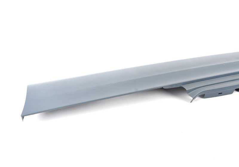 Primed left door sill strip for BMW 1 Series E81, E82, E88 (OEM 51778037453). Original BMW