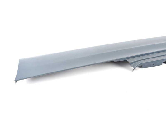 Primed left door sill strip for BMW 1 Series E81, E82, E88 (OEM 51778037453). Original BMW