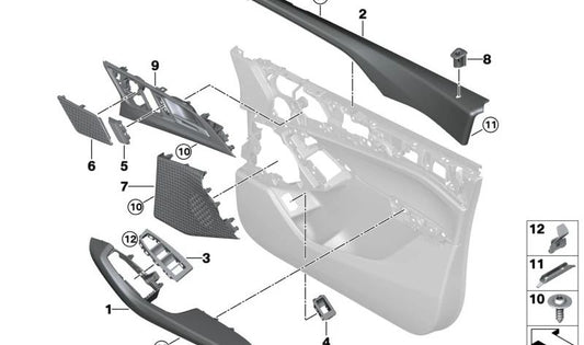 Embelnte dell'OEM 51419875717 Switch trunk per BMW Series 1 (U06), BMW originale.