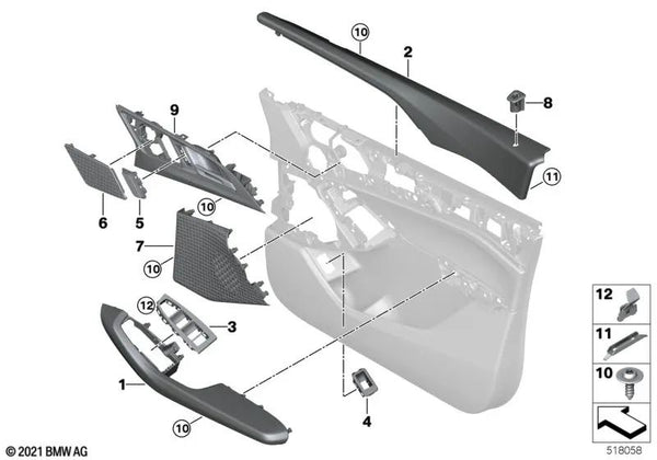 Brüsüng Puerta izquierda para BMW U06 (OEM 51419892641). Original BMW